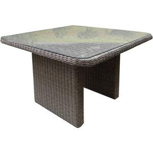 Bilbao lounge-diningtafel 110x110xH70 cm grijs