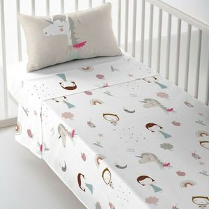 Set beddengoed voor kinderbed Haciendo el Indio Pink Unicorn