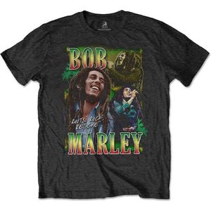 Bob Marley - Roots, Rock, Reggae Homage Heren T-shirt - S - Zwart