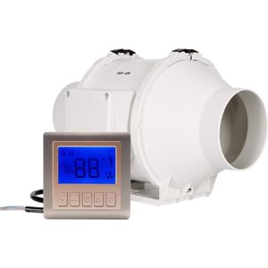 Badkamer Ventilator regelbare buisventilator 150 mm 530 m³/uur - intelligente schakelaar - broeikas kelder garage