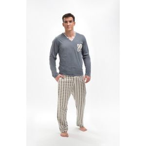 Martel- Bartek- pyjama- grijs- 100% katoen - gemaakt in Europa L