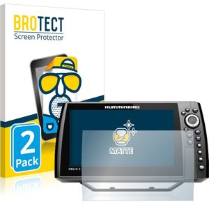 BROTECT - Screenprotector voor Humminbird Helix 9 CHIRP MSI+ GPS G4N - Folie Beschermfolie matte (2 Stuks)