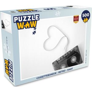 Puzzel Cassettebandje - Retro - Hart - Legpuzzel - Puzzel 500 stukjes