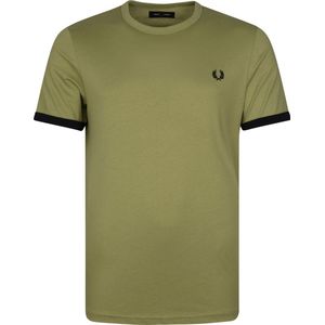Fred Perry - T-shirt M3519 Groen - Heren - Maat L - Modern-fit