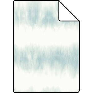 Proefstaal ESTAhome behang horizontale tie-dye shibori strepen licht vergrijsd pastel mintgroen en licht warm grijs - 148686 - 26,5 x 21 cm