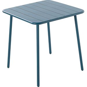 Concept-U - Tuintafel 4 plaatsen carré in blauw staal BERGAM