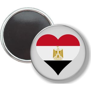 Button Met Magneet - Hart Vlag Egypte - NIET VOOR KLEDING