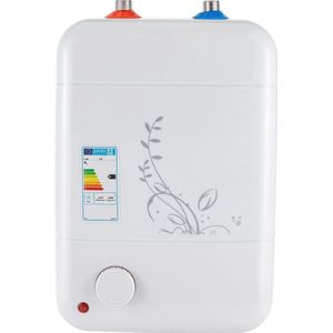 Onderbouw elektrische doorstroomboiler 8 liter met temperatuurregelaar - 1500 W, warmwaterapparaat voor beperkte ruimtes