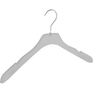 De Kledinghanger Gigant - Kledinghanger - Volwassenen - 8644 - 50 Stuks - Blousehanger - Shirthanger - Kunststof - Frosted - Gebogen Model - 44 cm - Rokinkepingen - Kleerhanger (8644/50)