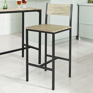 Simpletrade Bartafel set - Bar - 2 Barkrukken - Hout - Bruin - 89x45x87 cm