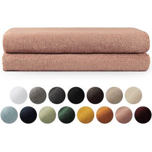 Elegant Home Handdoek - 12 stuks - Terracotta 70x140