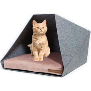 Rexproduct Kattenhuizen – Kattenmand inbegrepen - Kattenhok - Kattenmand voor binnen – Kattenhuis – Gerecycled PETflessen - PETPocket