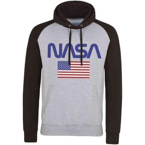 NASA Hoodie/trui -L- Old Glory Grijs/Zwart