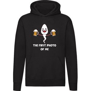 First Foto | bier | zuipen | Festival | feest | grappig | Unisex | Trui | Hoodie | Sweater | Capuchon | Zwart