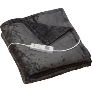 XXL Elektrische Deken voor 2 Personen - 200 x 180 cm, Zacht Flanel Pluche, 10 Temperatuurniveaus, Snelle Opwarming, Wasbaar