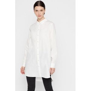 Pieces Blouse Pcnoma Ls Long Shirt Noos 17105939 Cloud Dancer Dames Maat - XS