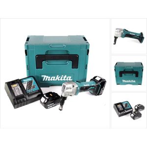 Makita DJN 161 RFJ 18V accu knabbelschaar + 2x 3.0Ah accu + snellader + Makpac