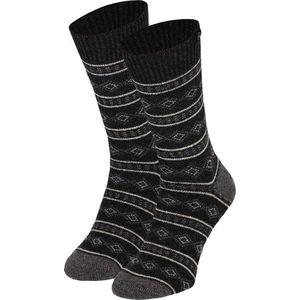 Apollo - Huissokken Heren - Natural Wol - Fashion - Grijs - Maat 39/42 - Wollen sokken heren