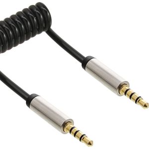 Premium 3,5mm Jack 4-polig audio spiraalkabel - 3 meter