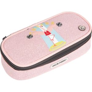 Jack Piers Pennenzak/Pencil Case Flamingo - 4x9x21cm - Roze