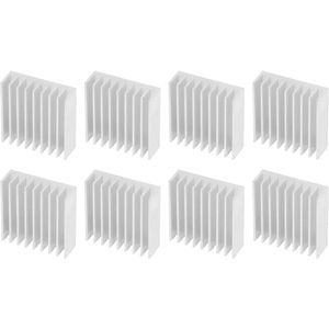 Aluminum Heatsink 50 X 50 X 17mm Heat Sink Cooling 9 Fin Radiator GPU Backplate Heatsink For IC Module PC Computer Led PCB (8Pcs, With Adhesive)