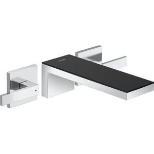 Axor MyEdition Inbouwmengkraan 3-gats Chroom / Zwart Glas