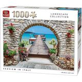 Seaview in Italie - Legpuzzel Landschap  1000 Stukjes  68 x 49 cm Volwassenen en Jongeren