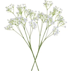 4x stuks kunstbloemen Gipskruid/Gypsophila takken wit 70 cm - Kunstplanten en steelbloemen