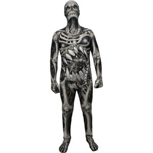 Morphsuits™ Monster: Skull And Bones Kids - SecondSkin - Verkleedkleding - 91/104 cm