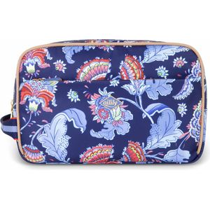 Chloe Pocket Cosmetic Bag 52 Sits Aelia Blue Print Blue: OS