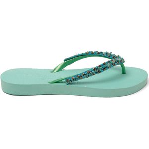 Lazamani - Palma Beach Dames Slippers Aqua - Maat 37/38