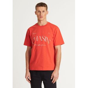 CHASIN' Shirt Heren - Loose Fit T-Shirt Afdrukken - Horizon - Rood