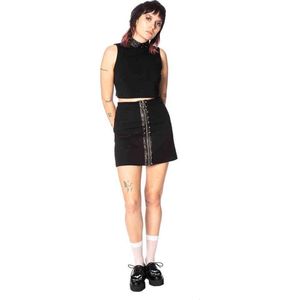 Banned - GLAM GOTH Korte rok - L - Zwart