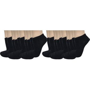 Zwarte sneaker sokken | 10 Paar | Multipack unisex | maat 35/38 | Naadloos | Enkel sokken | Voor heren en dames