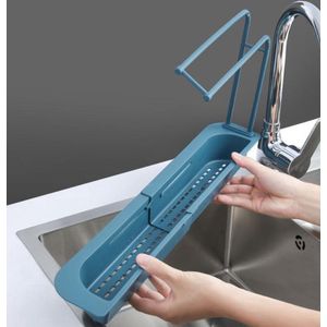 Gootsteenbakje Sponshouder Gootsteenrek Aanrecht Organiser - 8.5x49cm