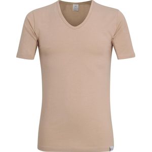 Gotzburg heren T-shirt Slim Fit V-hals 95/5 (1-pack) - Beige -  Maat: 3XL