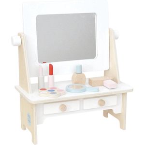 Petite Amélie ® Kaptafel Kinderen Hout met Spiegel - Speelgoed Make-up Tafel inc. 7 accessoires - H.39x B.32x D.17 cm - Onmisbaar op Meisjes Kinderkamer