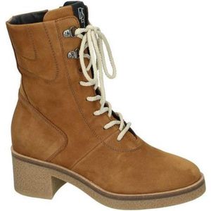 DL Sport Dames Veterboots - Cognac/Caramel - Maat 37