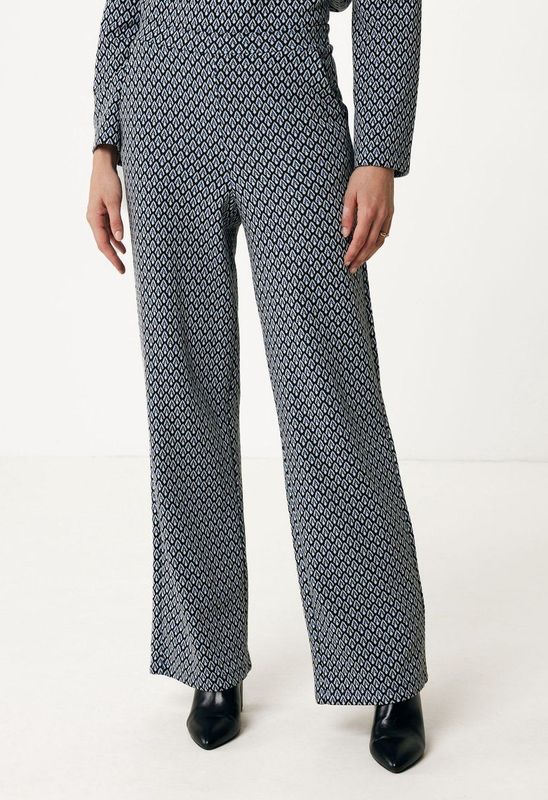 Mexx Broek Gebreid Jacquard Blauw Dames - Maat Xs