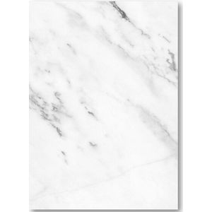 White Marble - Wit Marmer Patroon - 50x70 Canvas Staand - Minimalist