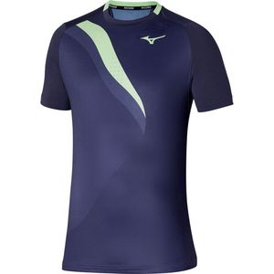 Mizuno T-shirt Met Korte Mouwen Blauw XL Man