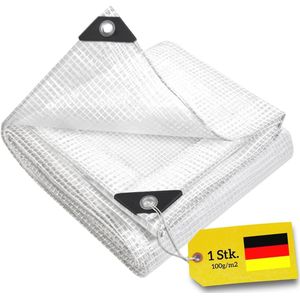 Waterdicht Dekzeil - Geweven Tarp met Oogjes, Scheurvast en Winterbestendig, Perfect Voor Bescherming tegen Weerselementen (3 x 5 m)