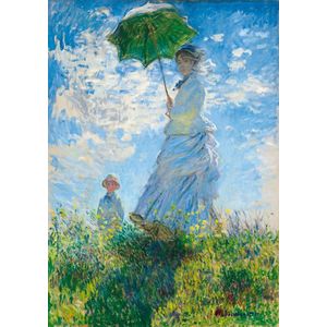 Claude Monet - Woman with a Parasol - Madame Monet and Her Son- Puzzel 1000 Stukjes