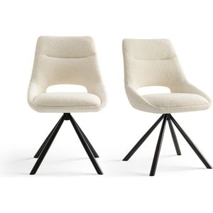 Furnihaus Eetkamerstoelen set van 2 - Tosca - Creme Boucle