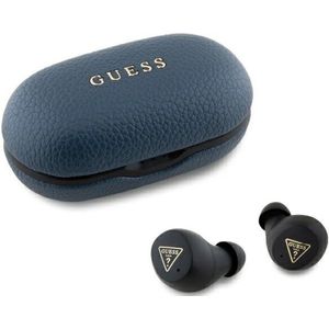 Guess - Grained Classic Logo - Bluetooth Headphones / Oordopjes - TWS + Docking Station - Blauw