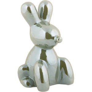 Present Time Ornament Balloon Bunny - Groen - 10x9x15cm - Scandinavisch