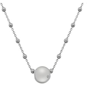 Hot Diamonds Ketting DN113 Globe - Collier - Diamant - Gerhodineerd zilver
