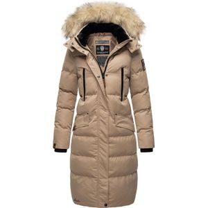 Gewatteerd & Winddicht Marikoo SCHNEESTERNCHEN - Winterjas Dames - Volwassen - Capuchon - Taupe - XL