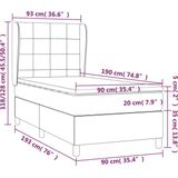 vidaXL - Boxspring - met - matras - fluweel - roze - 90x190 - cm