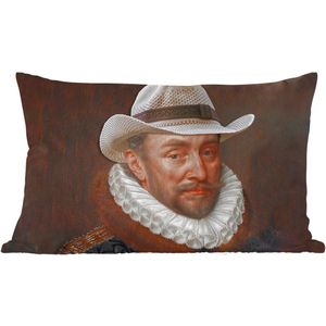 Sierkussens - Kussentjes Woonkamer - 50x30 cm - Willem van Oranje - Adriaen Thomasz - Cowboyhoed